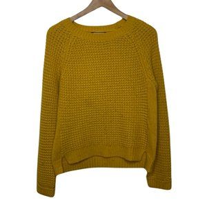 FASHION UNION | Mustard Yellow Chunky Knit Long Sleeve Sweater | Size M